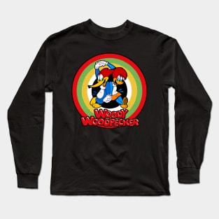 Woody Woodpecker Circle Style Long Sleeve T-Shirt